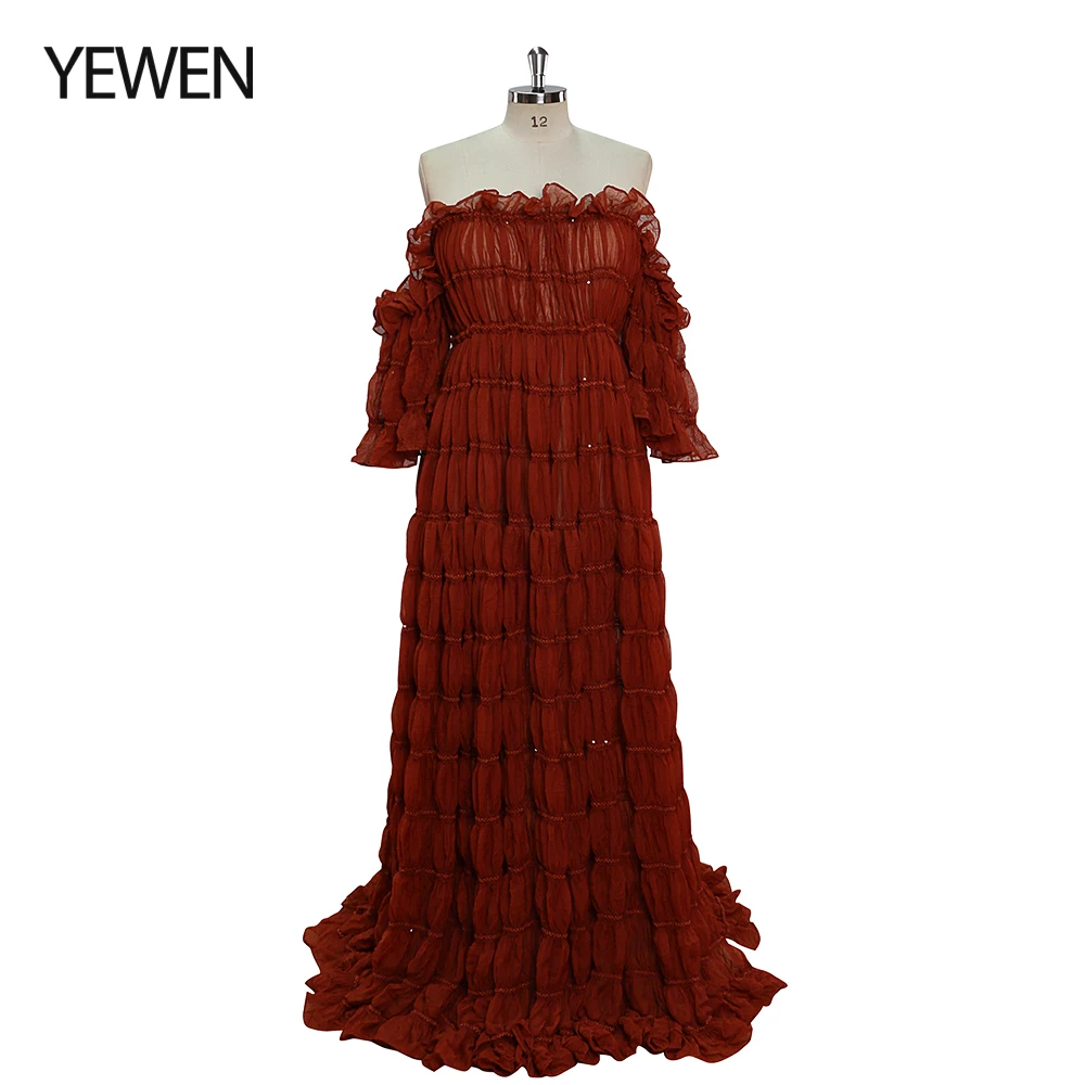 Ethnic Fashion Dress - Elegante fora do ombro vestidos de