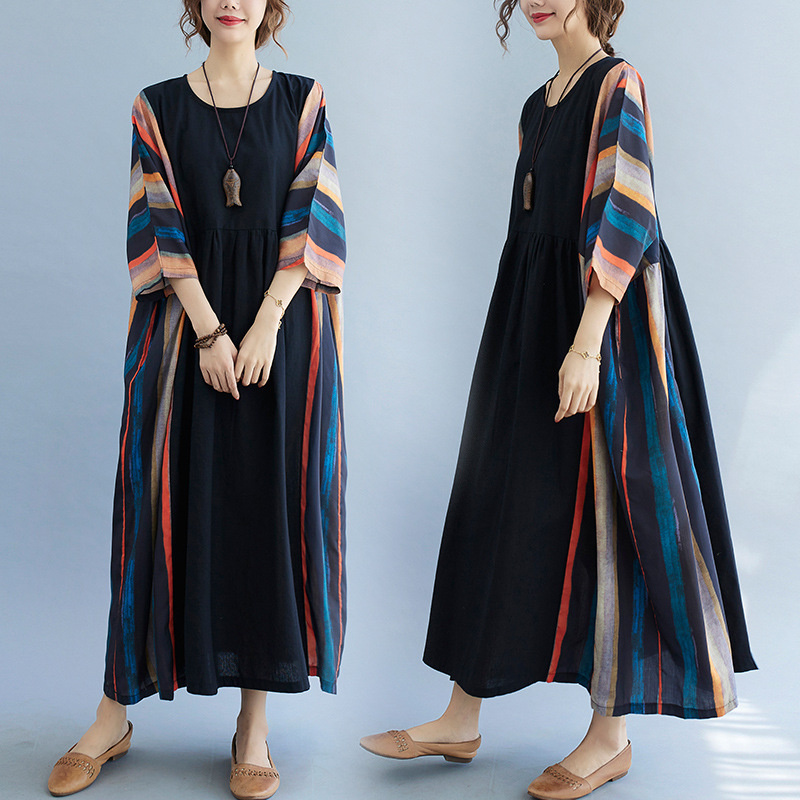 Fashion Ethnic Indian Clothing - Vestido paquistanês indiano feminino estilo boêmio