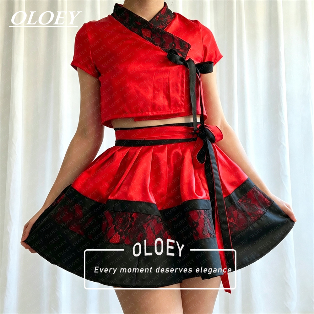 Hanbok Modern Set - Conjunto de Hanbok Curto Moderno OLOEY