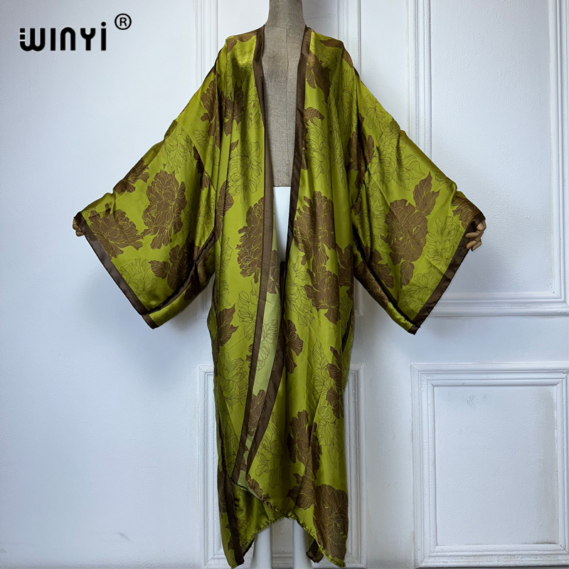 Ethnic Fashion Dress - Winyi áfrica boho impressão quimonos vestidos