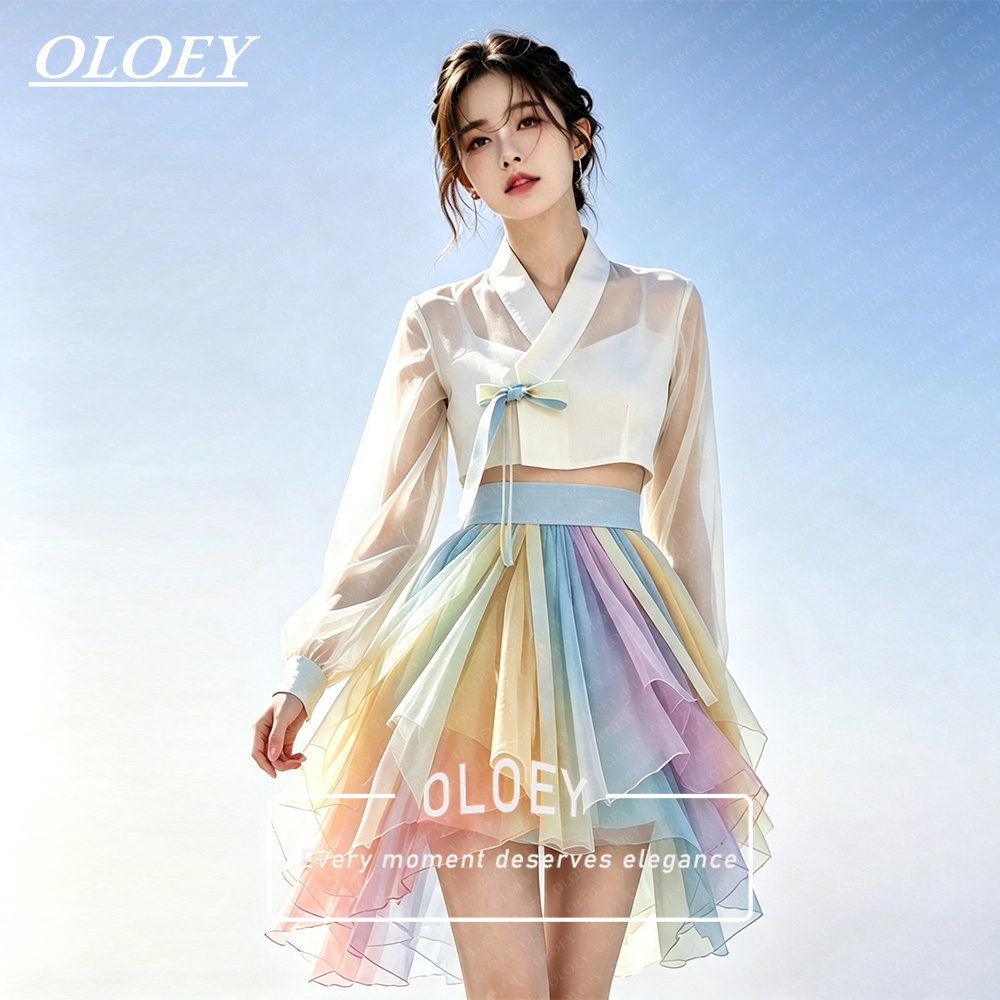 Hanbok Modern Set - Conjunto de Hanbok Curto Moderno OLOEY