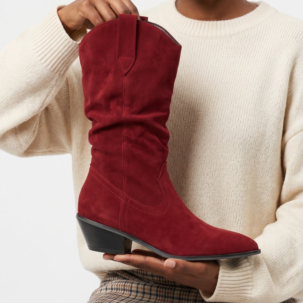 Winter Ethnic Fashion For Women - Botas Curtas de Veludo para Outono/Inverno,