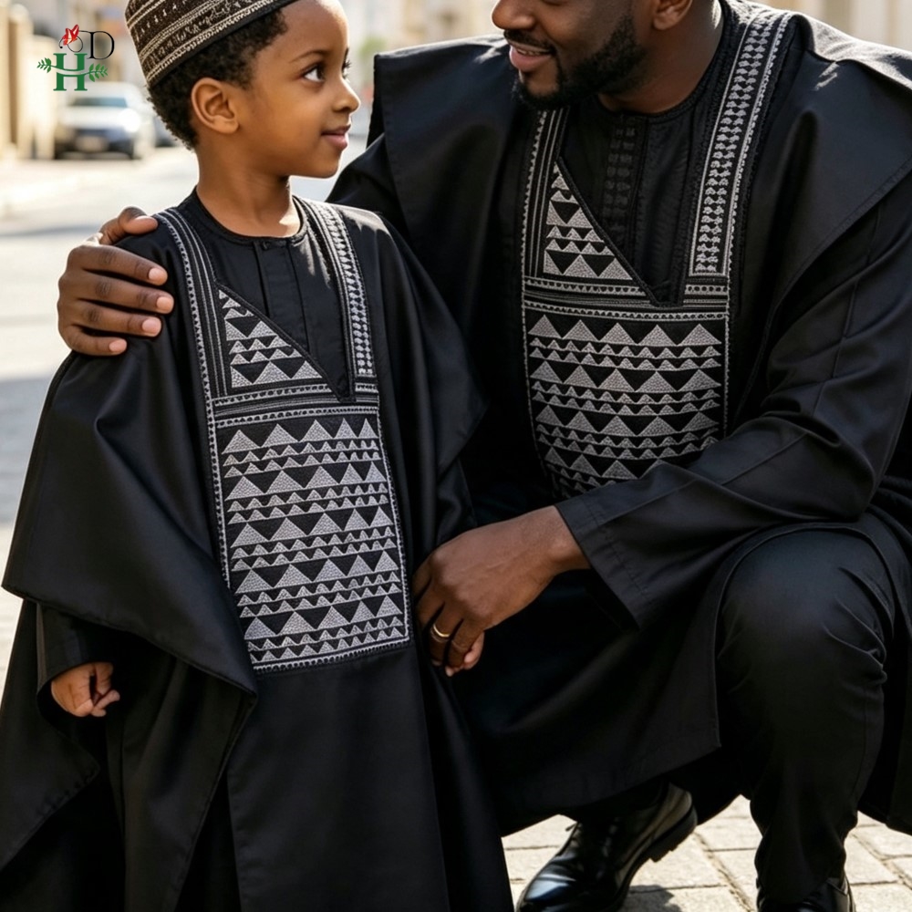 Conjuntos Pai-Filho: Vestidos  - Boubou Men Africa avaliação e preço