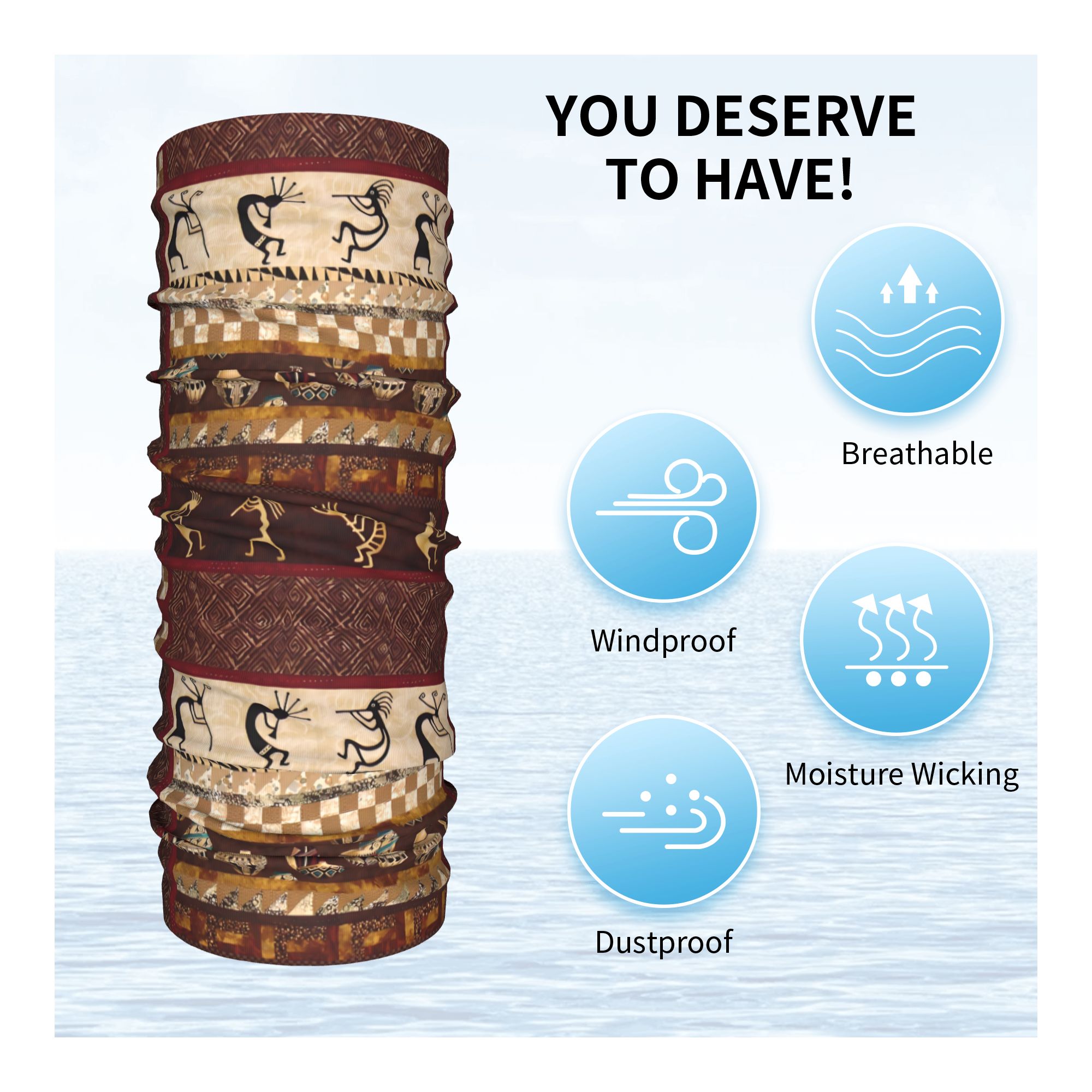 Custom Kokopelli Winter Headba - Winter Ethnic Fashion For Women avaliação e preço