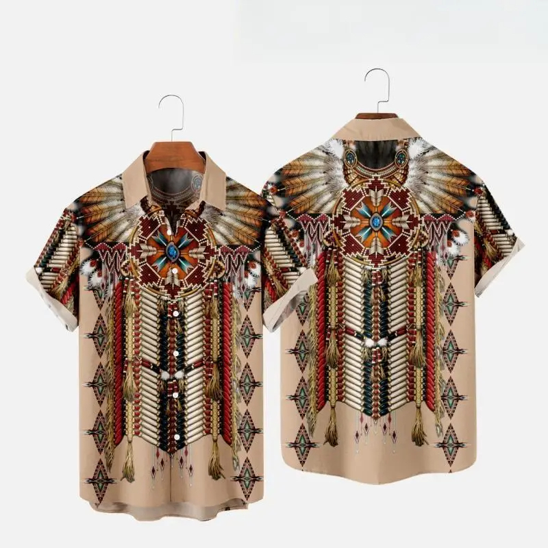 Camisa de praia de manga curta - Fashion Ethnic Indian Clothing avaliação e preço