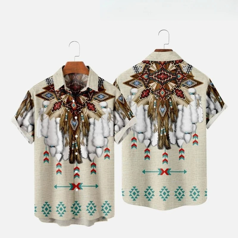 Camisa de praia de manga curta - Fashion Ethnic Indian Clothing avaliação e preço