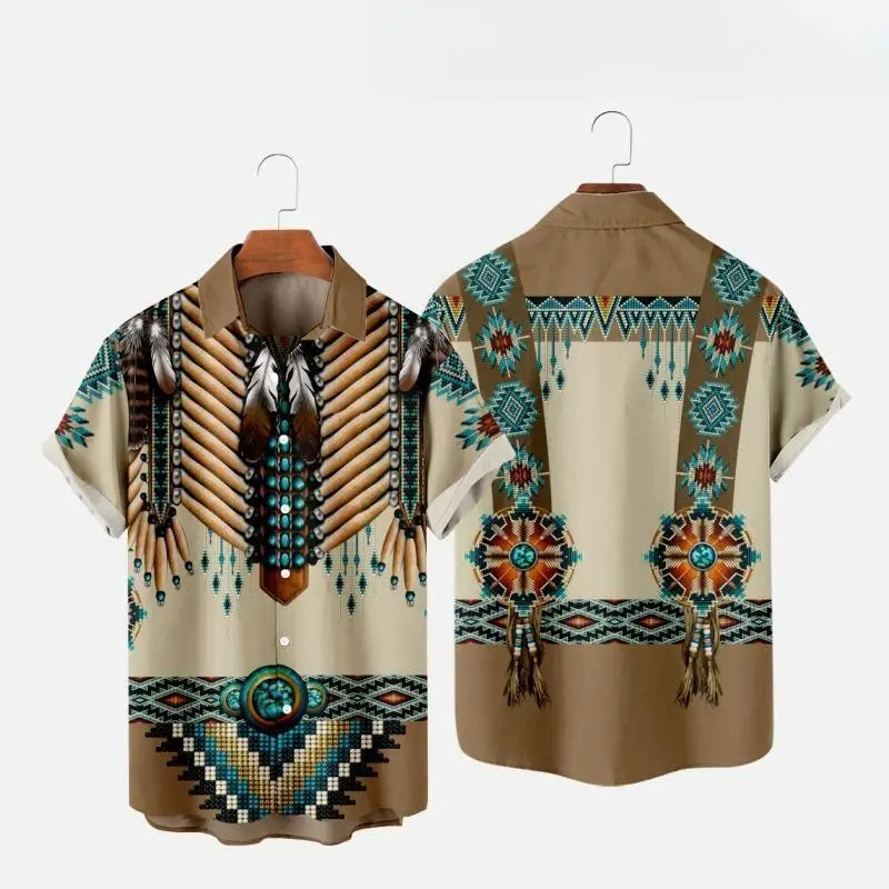 Camisa de praia de manga curta - Fashion Ethnic Indian Clothing avaliação e preço