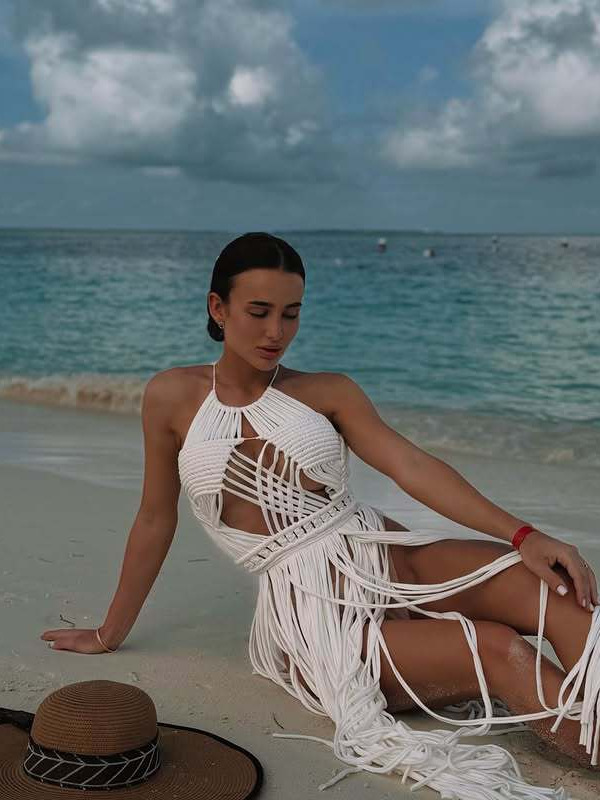 Vestido de Praia Artesanal em  - Ethnic Fashion Dress avaliação e preço