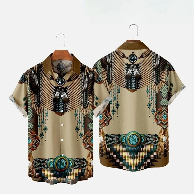 Camisas de Praia Estilo Étnico - Fashion Ethnic Indian Clothing avaliação e preço