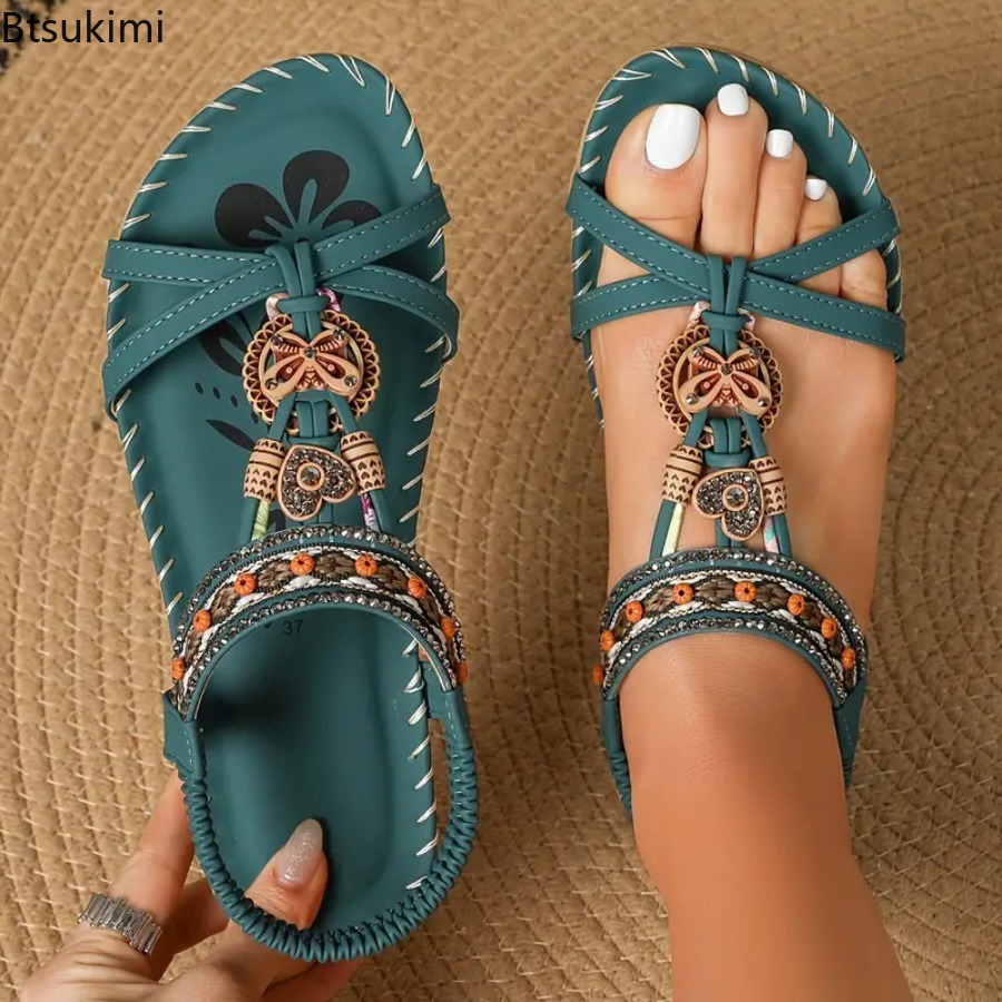 Sandálias Boêmias Femininas pa - Ethnic Fashion Dress avaliação e preço